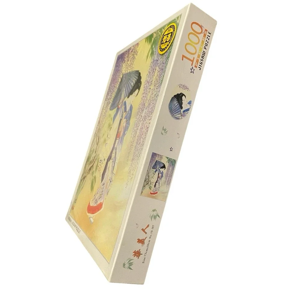 Japanese Geisha Wisteria Glow 1000 Piece Jigsaw Puzzle No. 10-307 Sealed